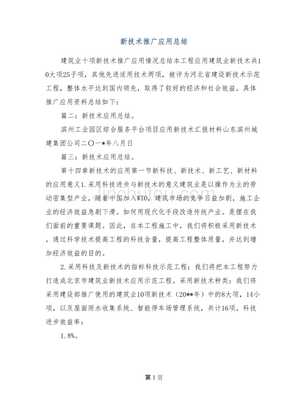 新技術推廣應用總結報告 軟件開發領域